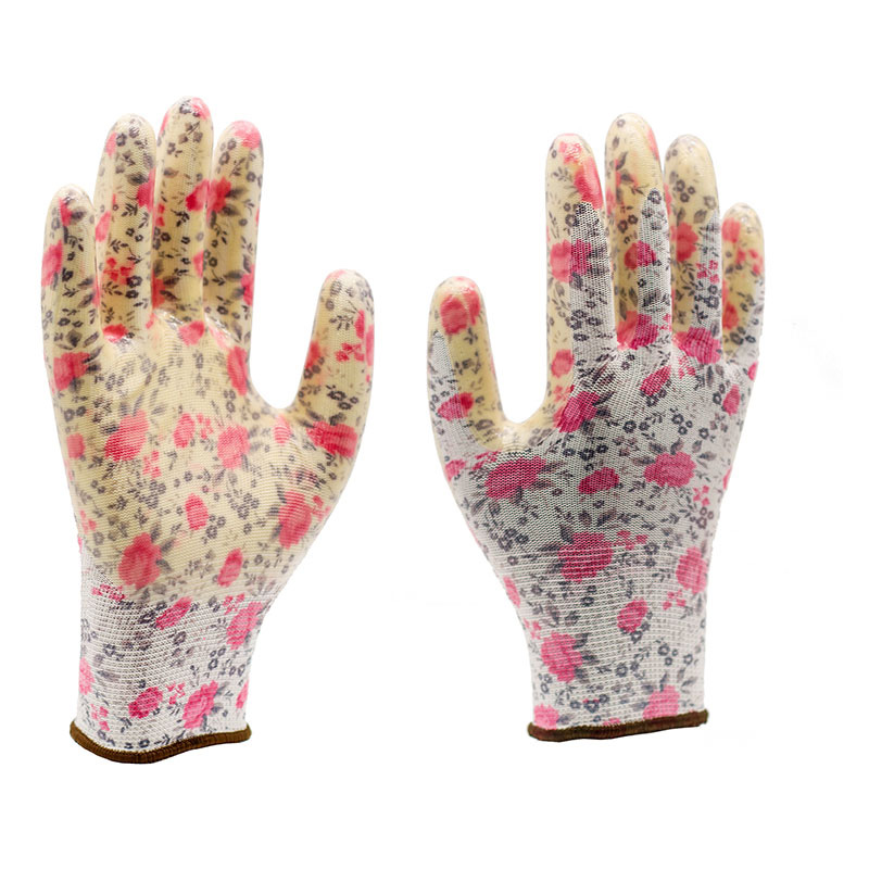 Model# DSGG01 Flower Pattern Nitrile Gloves
