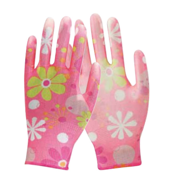 Model# DSGG02 Flower Pattern PU Gloves